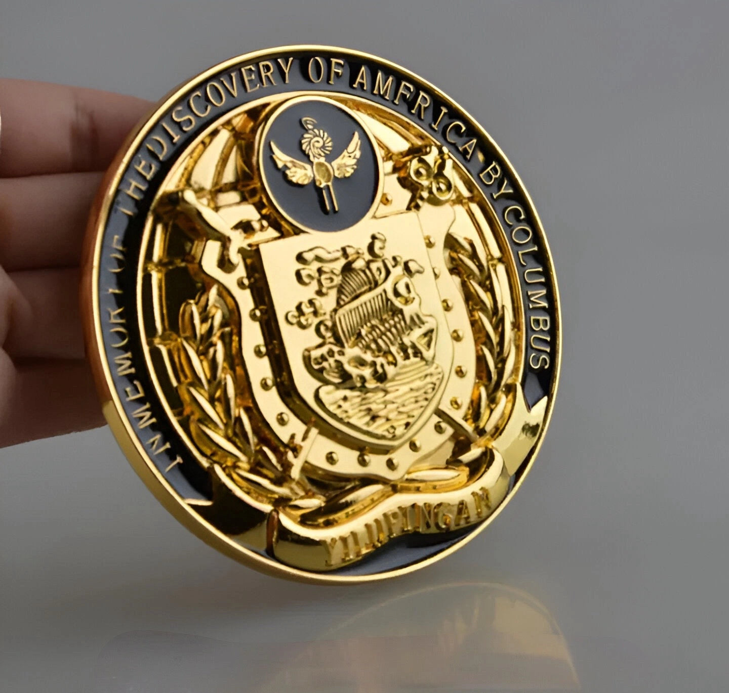 VIP Columbus 3D Car Grille Badge-شارة مصبغة سيارة VIP كولومبوس ثلاثية الأبعاد-Auto-Emporio-Kuwait.0