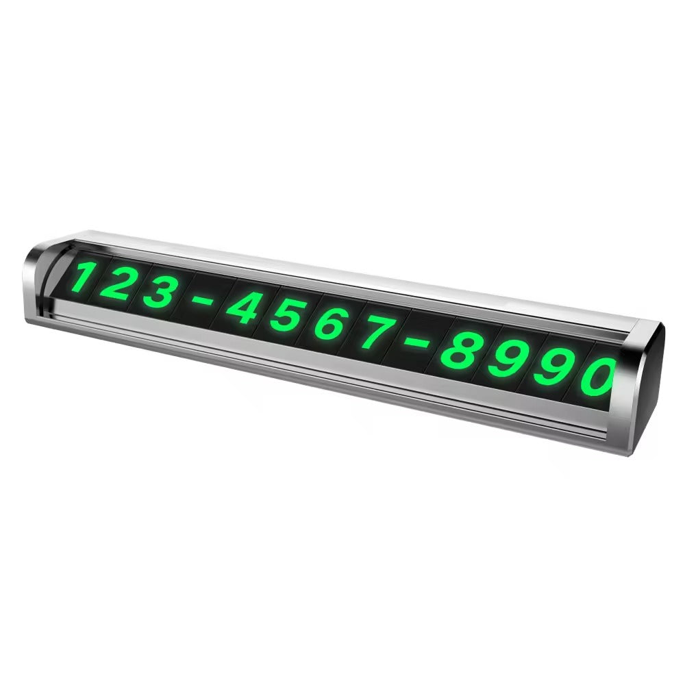 Metal Flip Temporary Number Parking Card