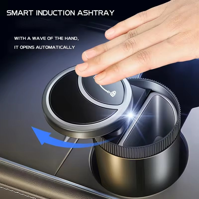 Smart Automatic Metal Ashtray with Infrared Sensor and LED Light