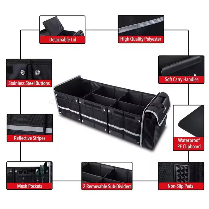 Expandable Trunk Organiser with Cooler Bag