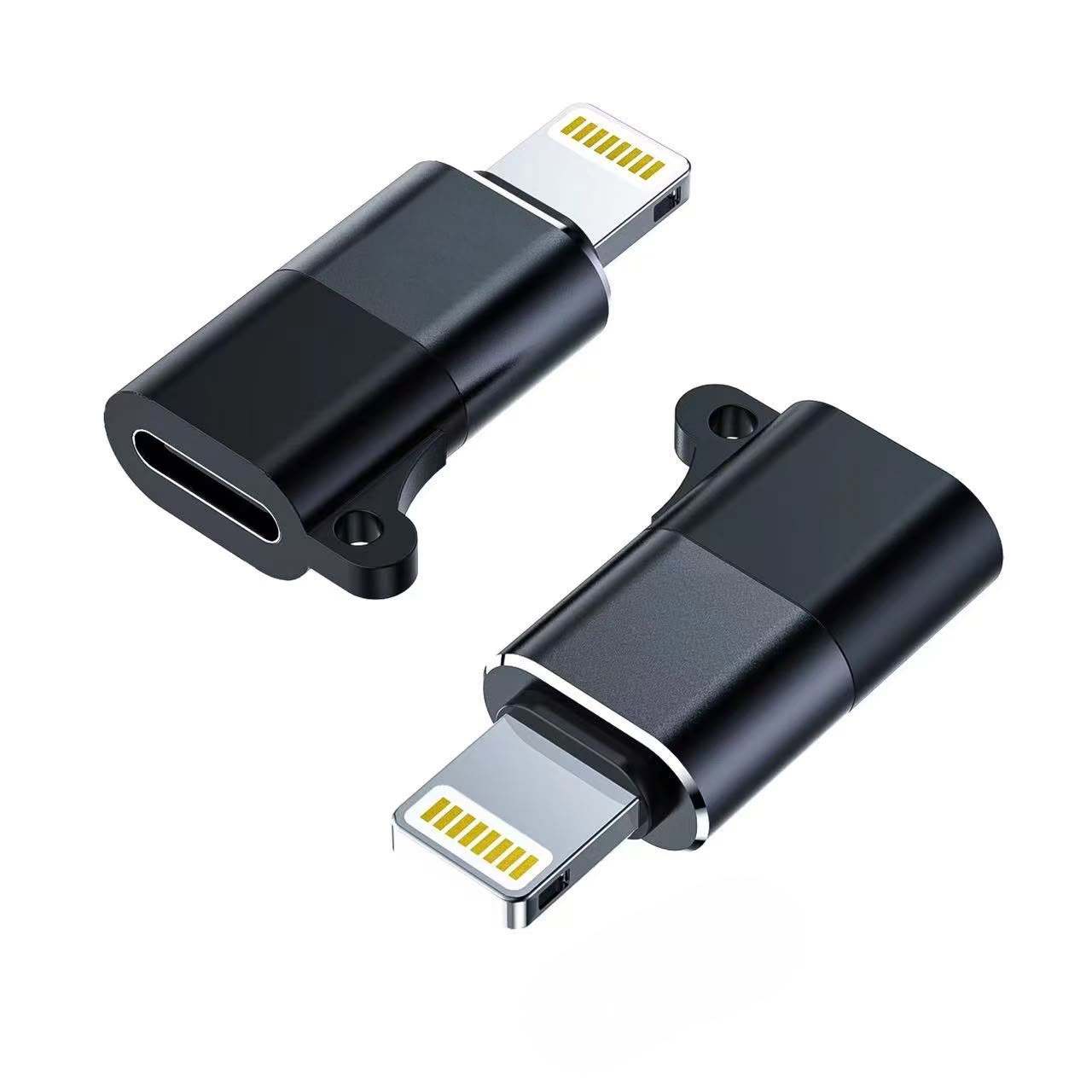 Grey Male Lightning Connector iPhone Adapter OTG to Type C Female Phone Converter (IOS)