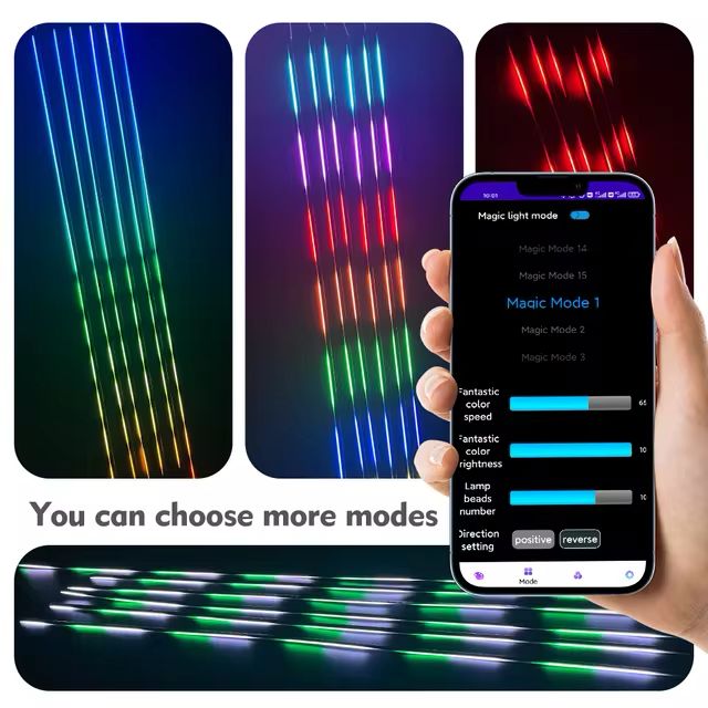 6in1 APP Controlled RGB Symphony Interior Dashboard LED Lights