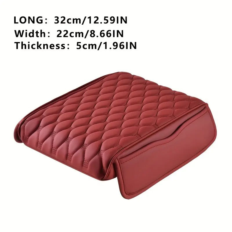 PU Leather Armrest Cushion with 2 Storage Pockets