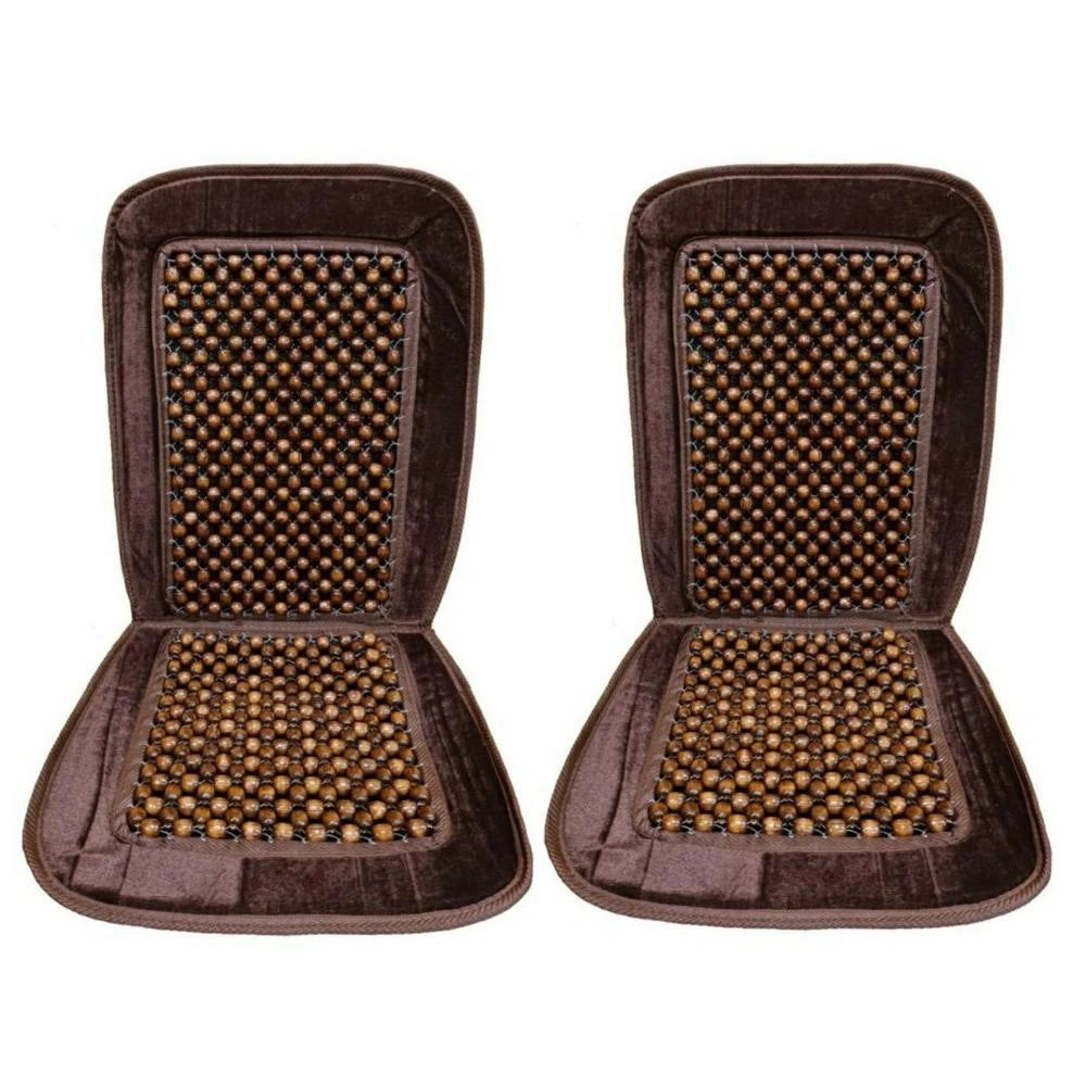Wooden Beaded Cushion (2 pcs)-وسادة خشبية مطرزة (2 قطعة)-Auto-Emporio-Kuwait.0