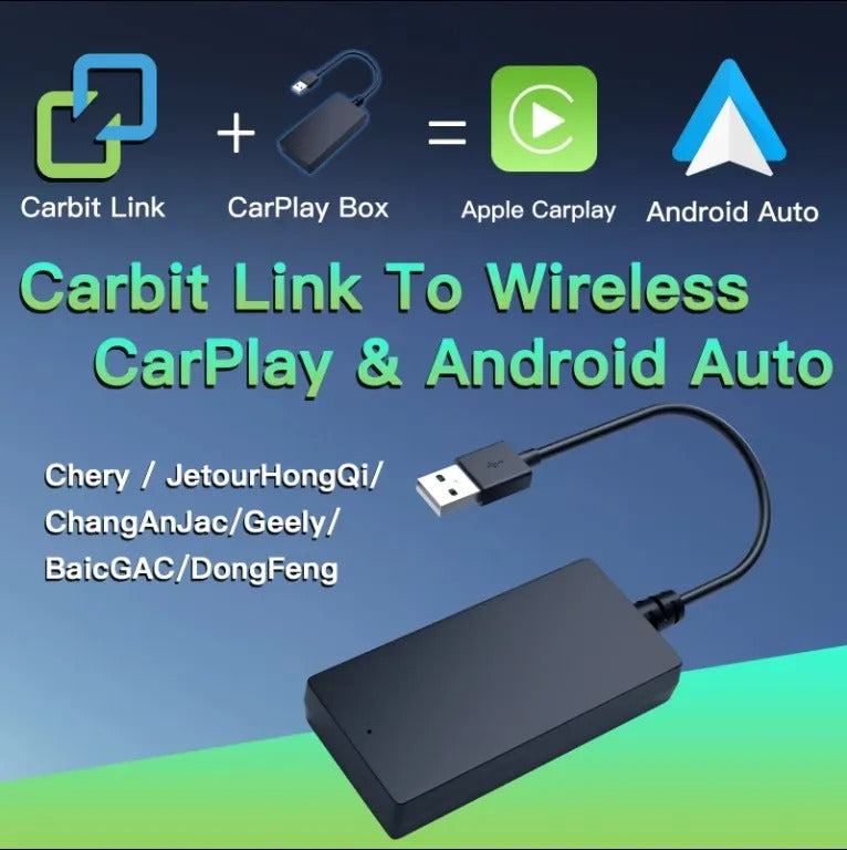 Wireless CarbitLink USB Dongle with CarPlay/Android Auto Plug and Play