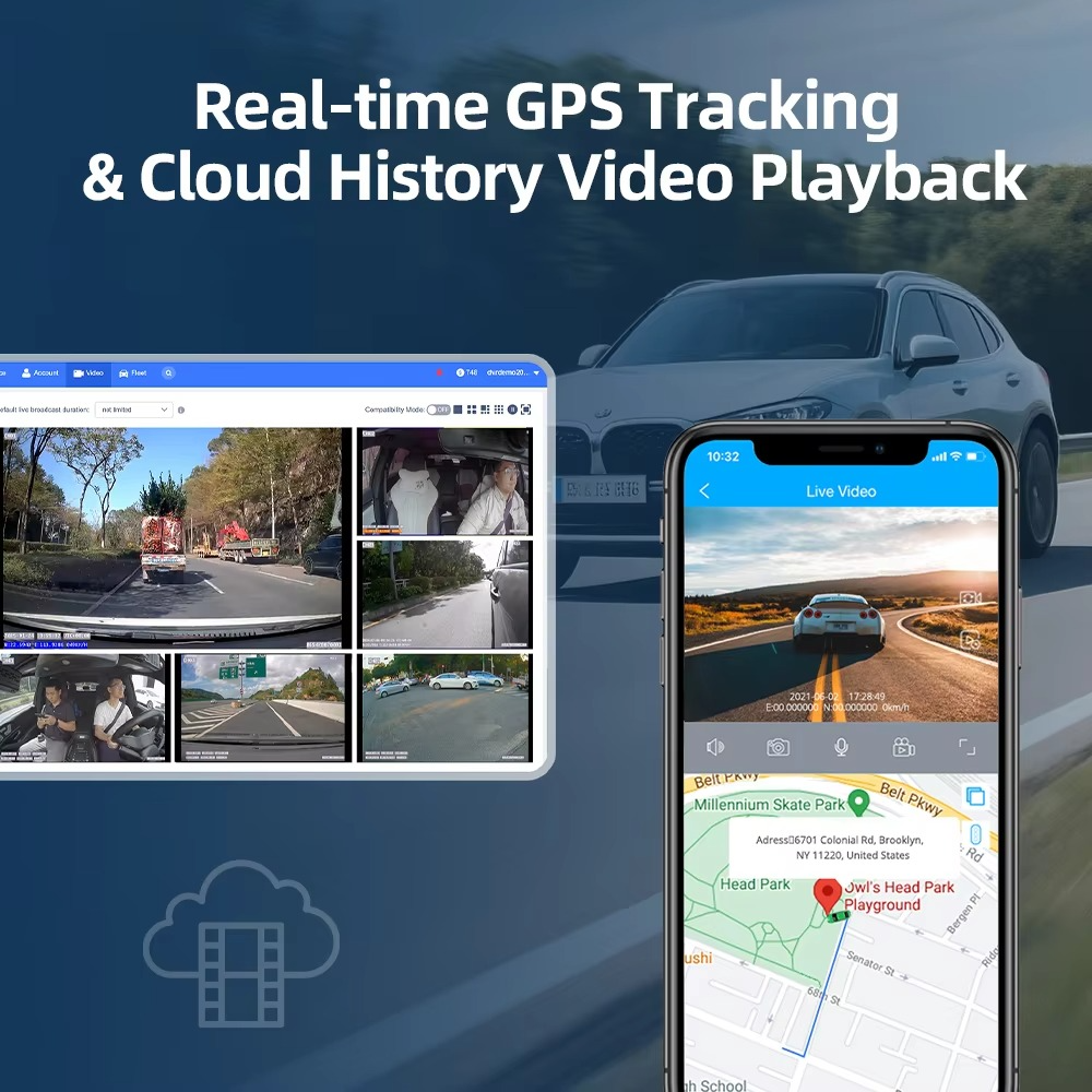 JIMIIOT JC371 4G 3CH AI Dash Cam Live Video (10Year Subscription Free)