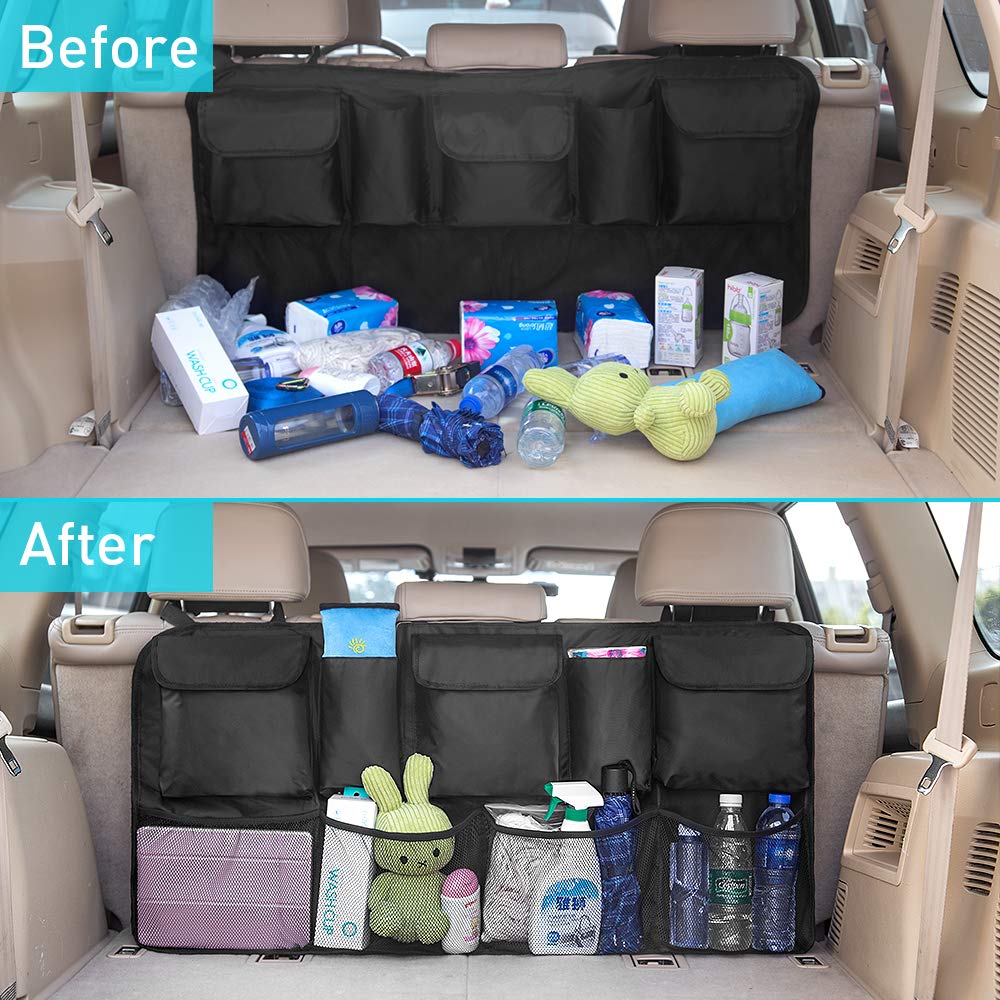 SUV Back Seat Trunk Organiser with 9 Compartments