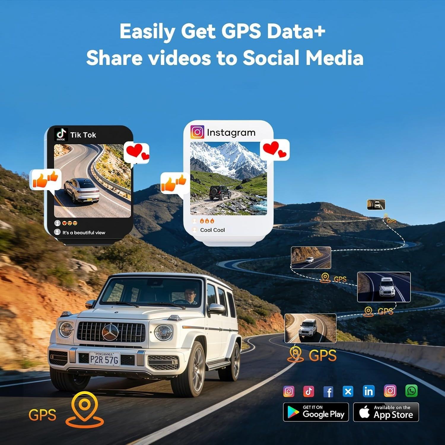 AZDOME M350 4CH Dash Cam with 5G WiFi 5