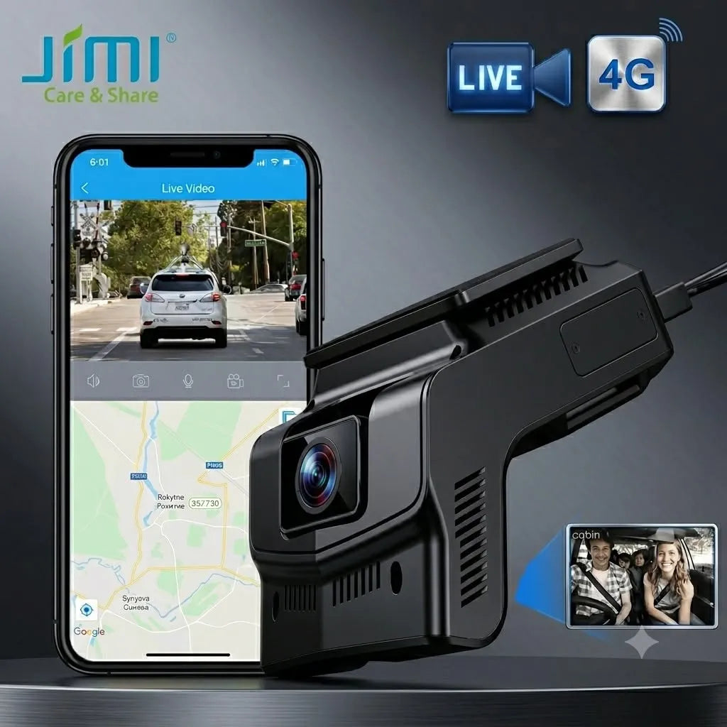 Jimi JC270 4G AI Dual Dash Cam with GPS, Live Video, ADAS & Driver Monitoring 5