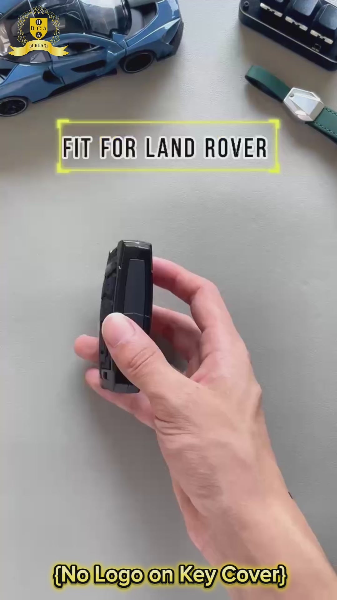 غطاء مفتاح التحكم عن بعد من سبائك الزنك لسيارة LAND ROVER مع سلسلتي مفاتيح