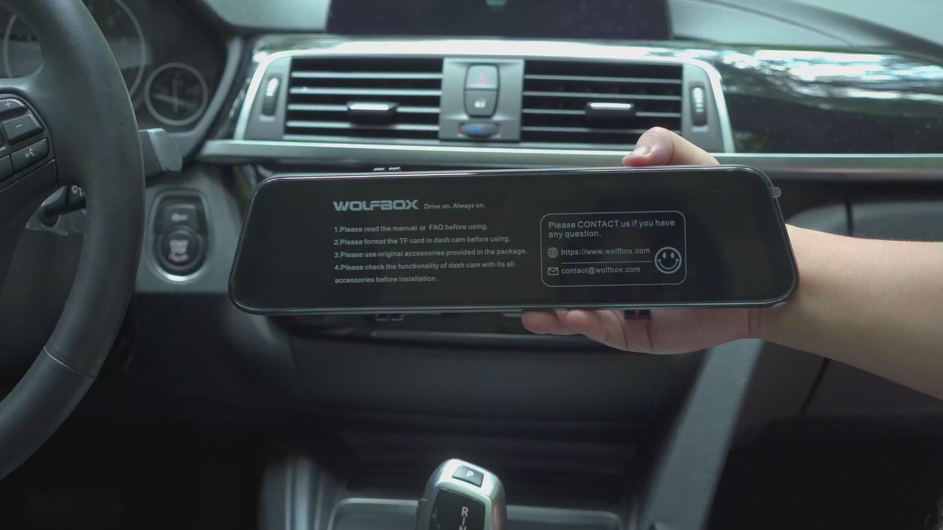 WOLFBOX G900 TRIPRO 4K+1080P+2.5K 3CH 12” Mirror Dash Cam with SONY STARVIS 2 IMX678 & 5G WiFi