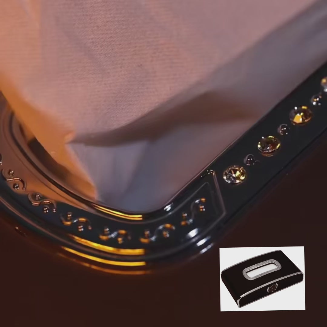 Car Tissue Box with Clock Watch & Parking Card 13