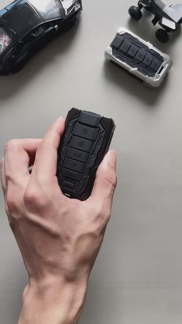 غطاء ريموت مفتاح لكزس من سبائك الزنك مع سلسلتي مفاتيح - أسود 21