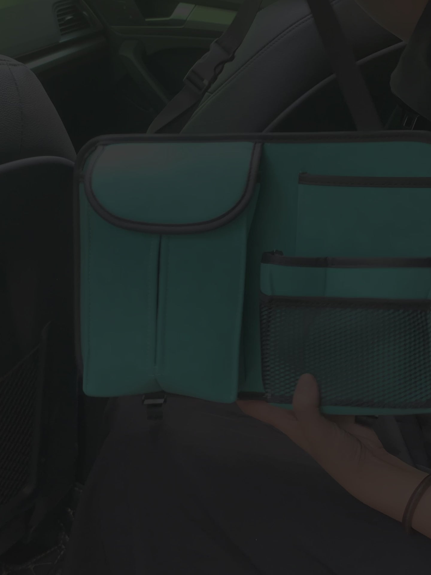 PU Suede Leather Car Back Seat Organiser