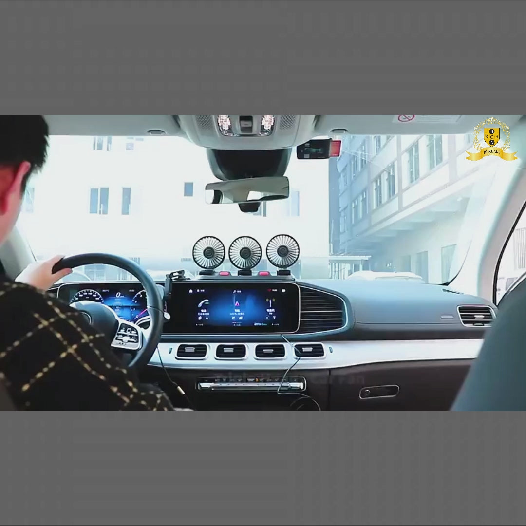 Adjustable Triple Head Fan 12V with Air Freshener 11