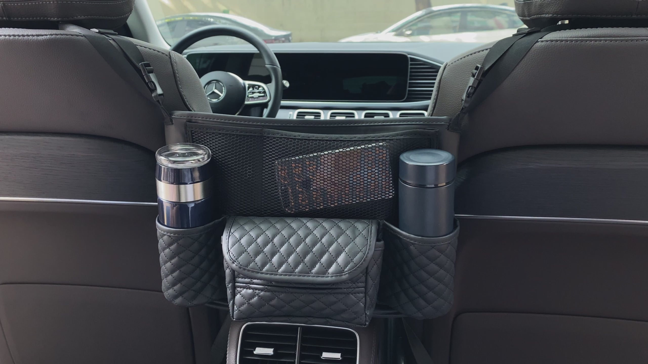 PU Leather Hanging Multi-Pocket Armrest Storage Organizer 17