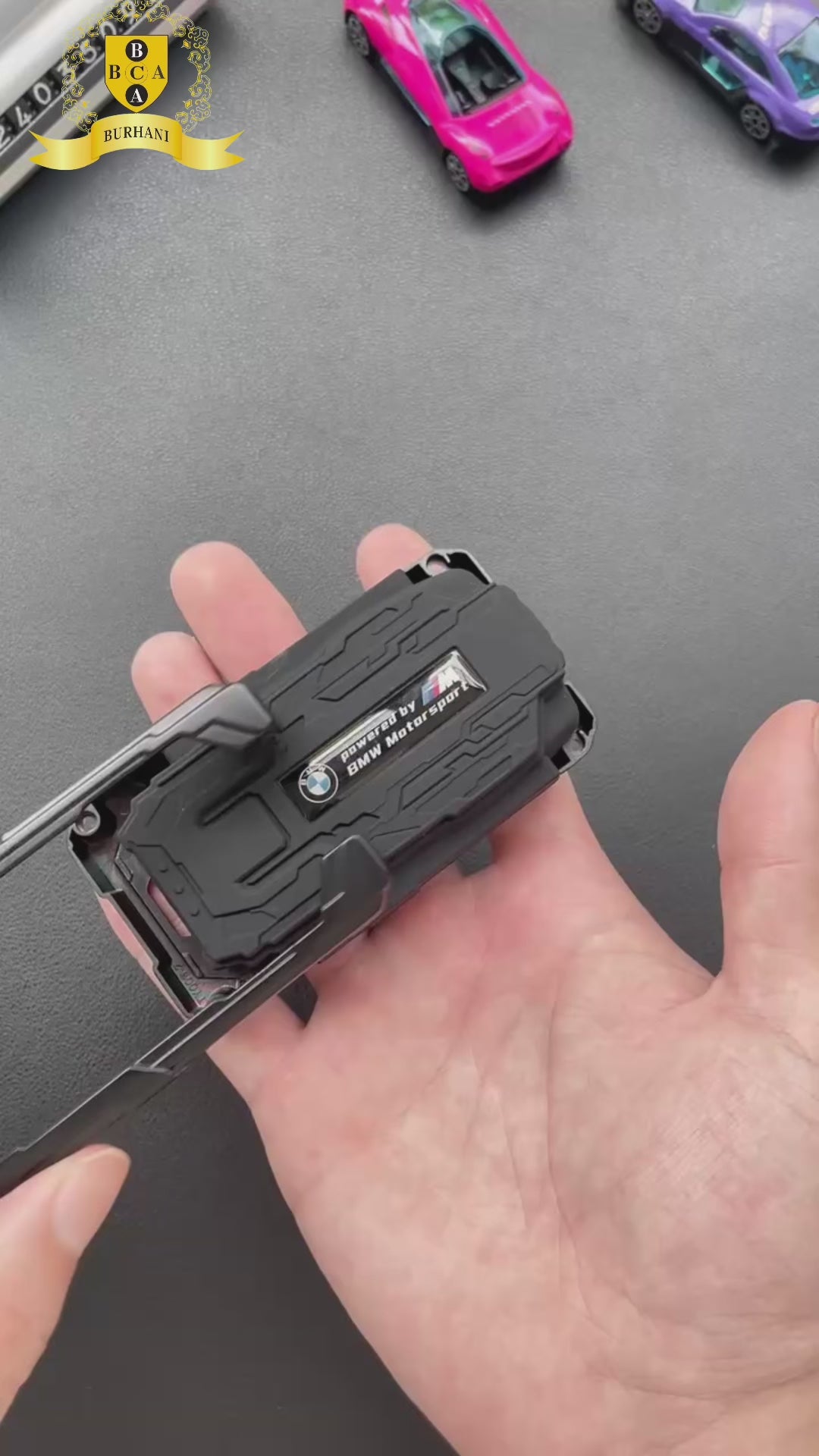 غطاء مفتاح التحكم عن بعد من سبائك الزنك من BMW مع سلسلتي مفاتيح