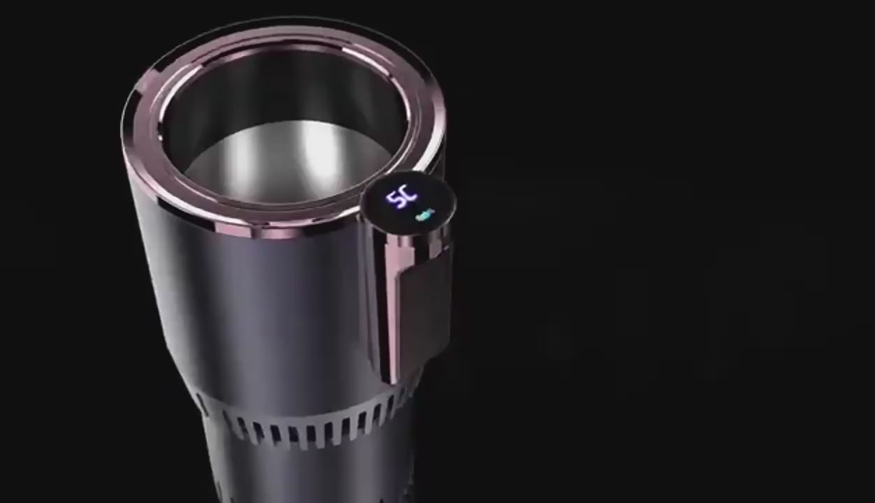 Car Electric Heating/Cooling Cup Holder Mug with Temperature Display
