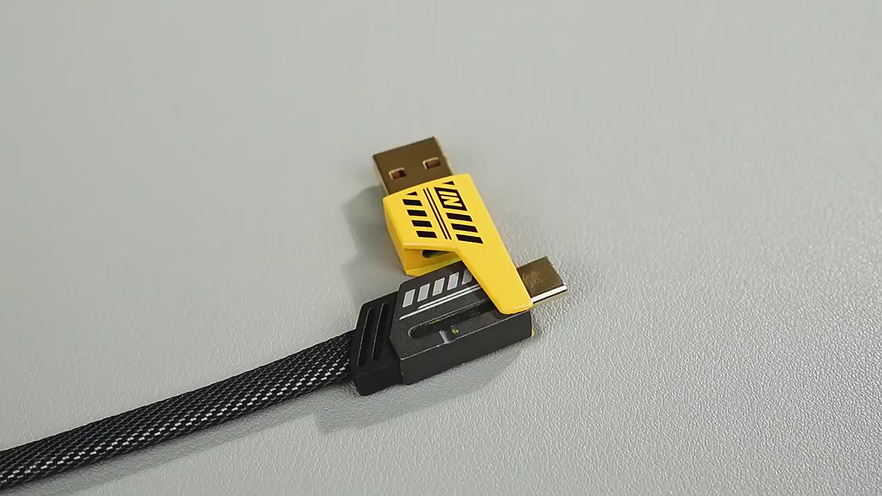 4-in-1 Mech Style Zinc Alloy USB Fast Charging & Data Cable 2