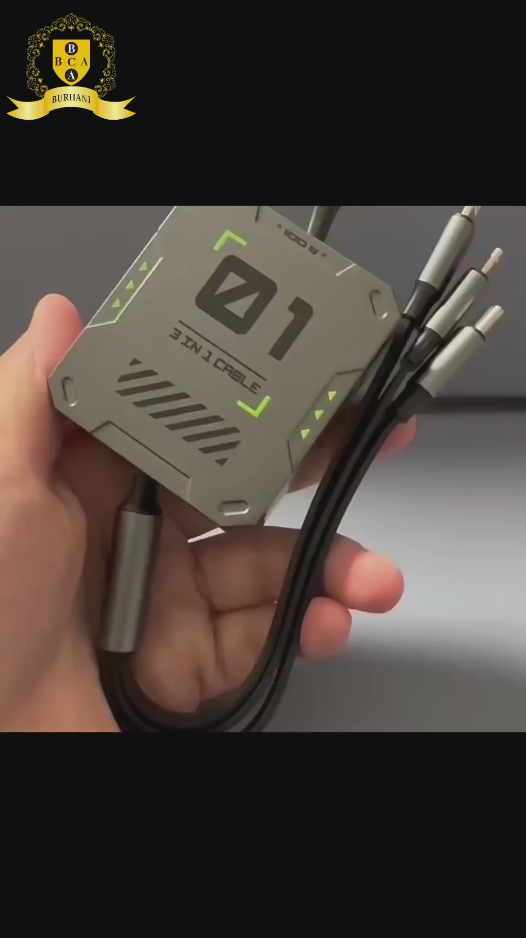 3-in-1 Retractable 60w Fast Charging and Data Cable 15