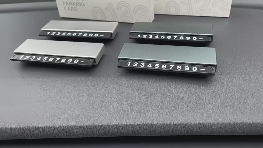 Slide Temporary Number Parking Card 4