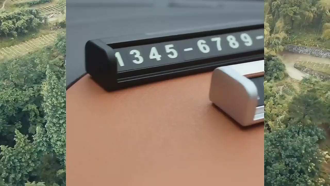 Metal Flip Temporary Number Parking Card 11