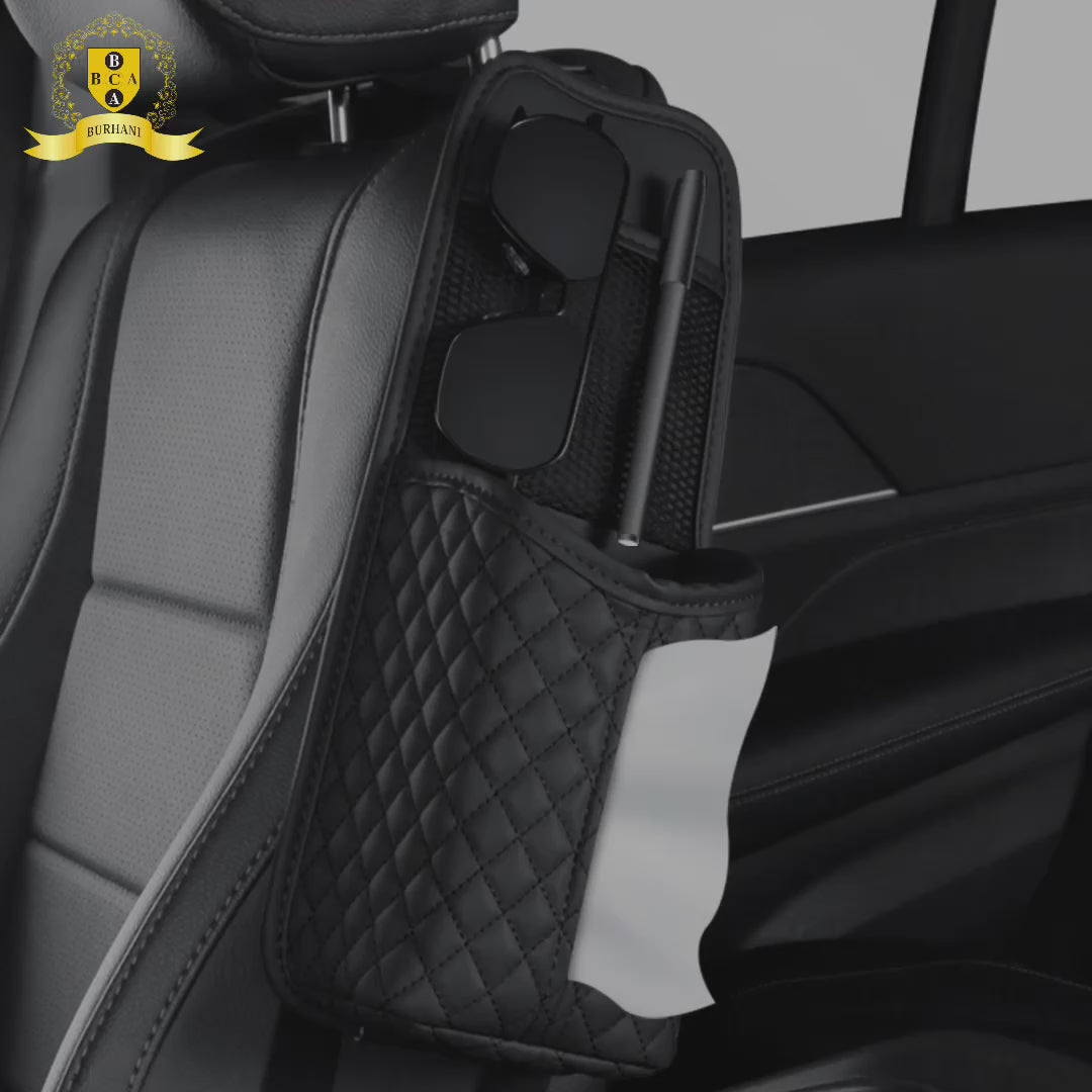 PU Leather Car Seat Side Organiser