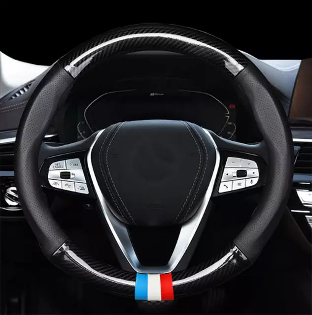 Carbon Fiber and Leather Steering Wheel Covers