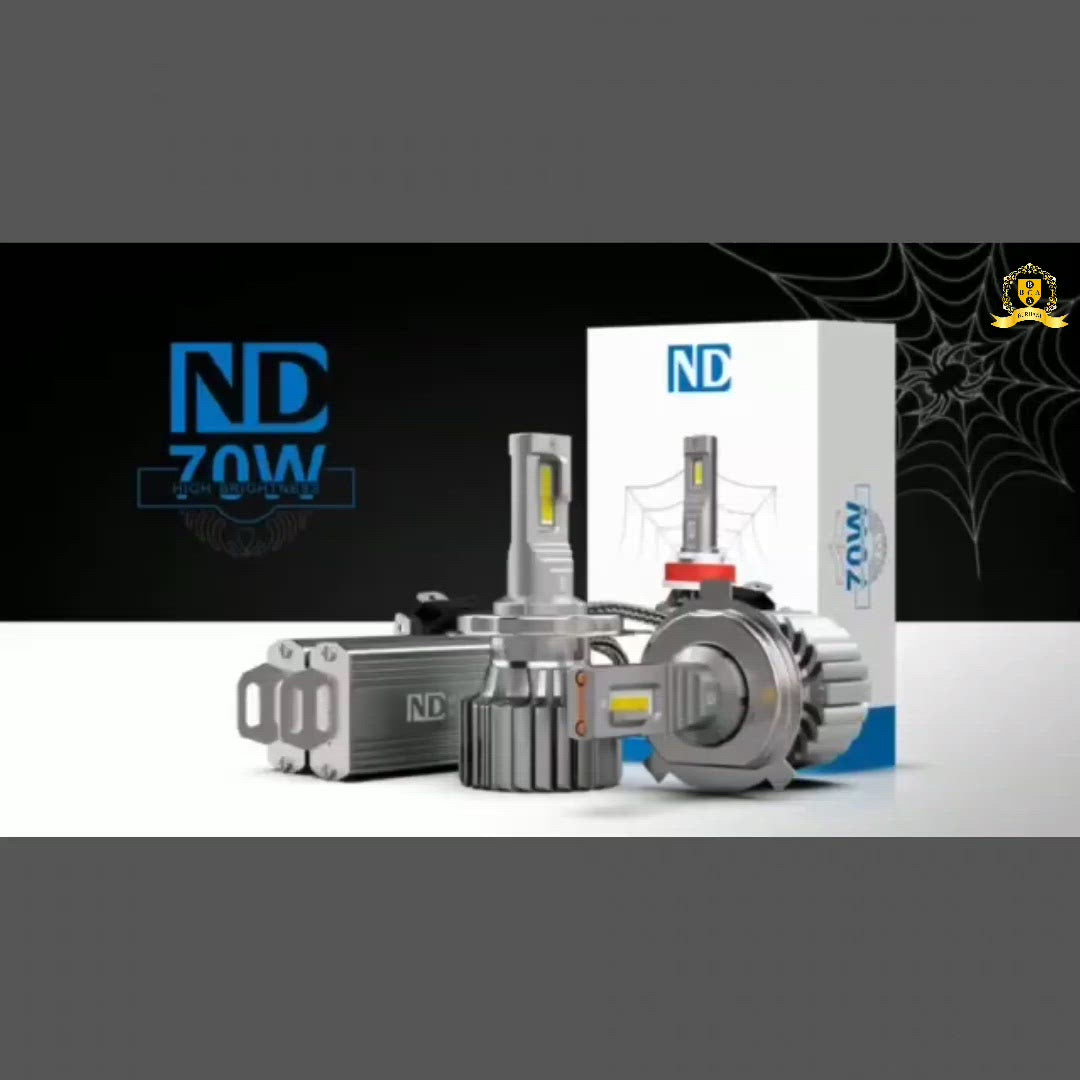 لمبات المصابيح الأمامية LED ND 70W (قطعتان)