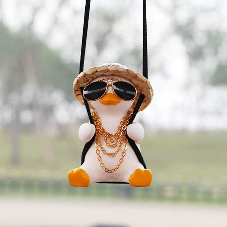 Swinging Sunglasses Duck Pendant