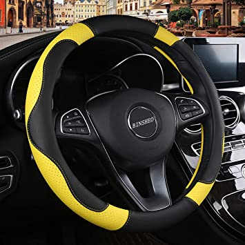 PU Leather Steering Wheel Cover L002 (Large-Medium)