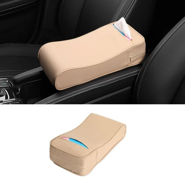 PU Leather Armrest with Tissue Holder