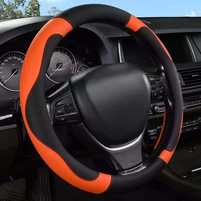 PU Leather Steering Wheel Cover L002 (Large-Medium)