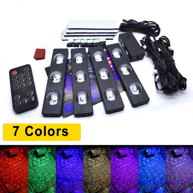 Remote Controlled RGB Interior LED Lights