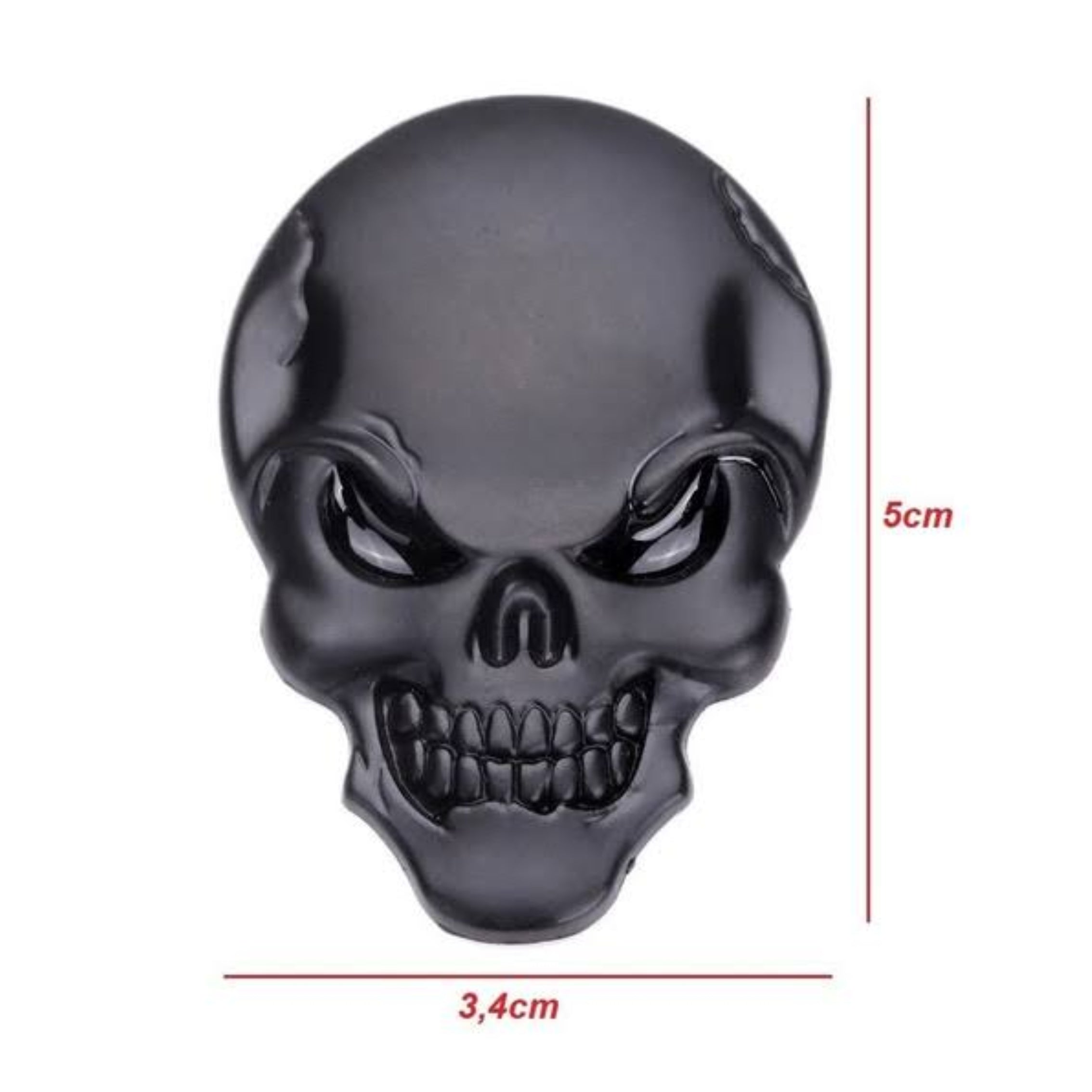 Skull 3D Badge Sticker