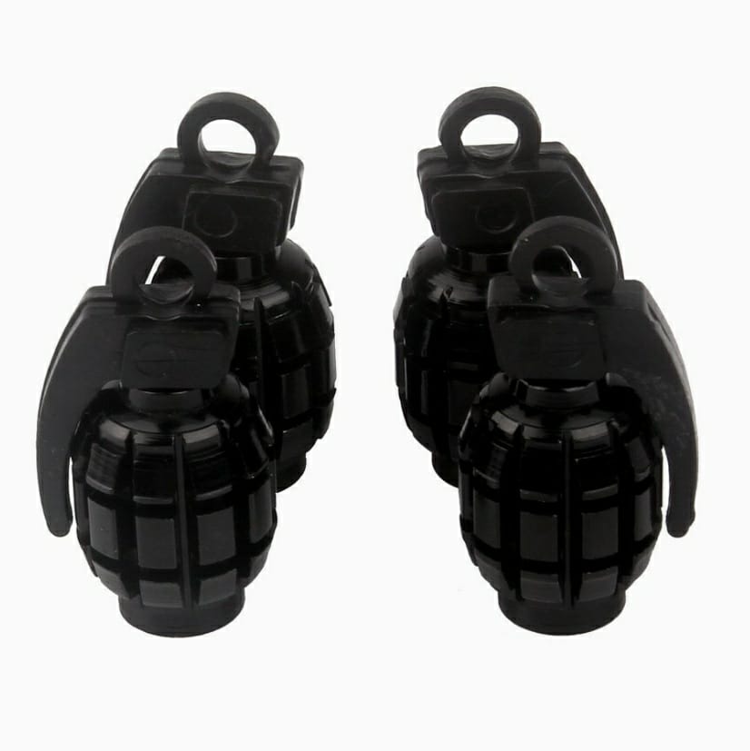 Grenade Bomb Tire Valve Caps (4 pcs)
