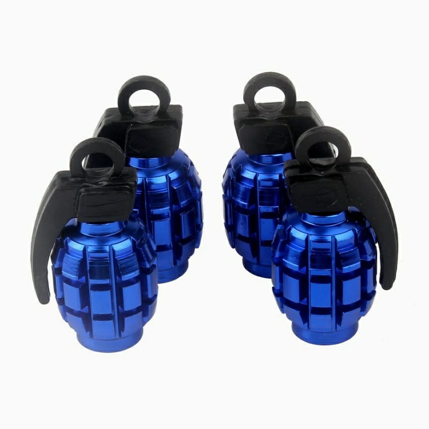 Grenade Bomb Tire Valve Caps (4 pcs)