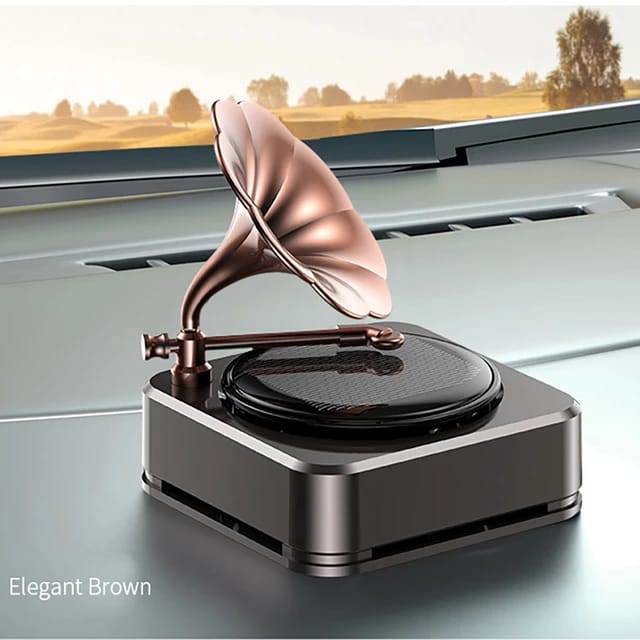 Solar Rotating Gramophone Air Freshener