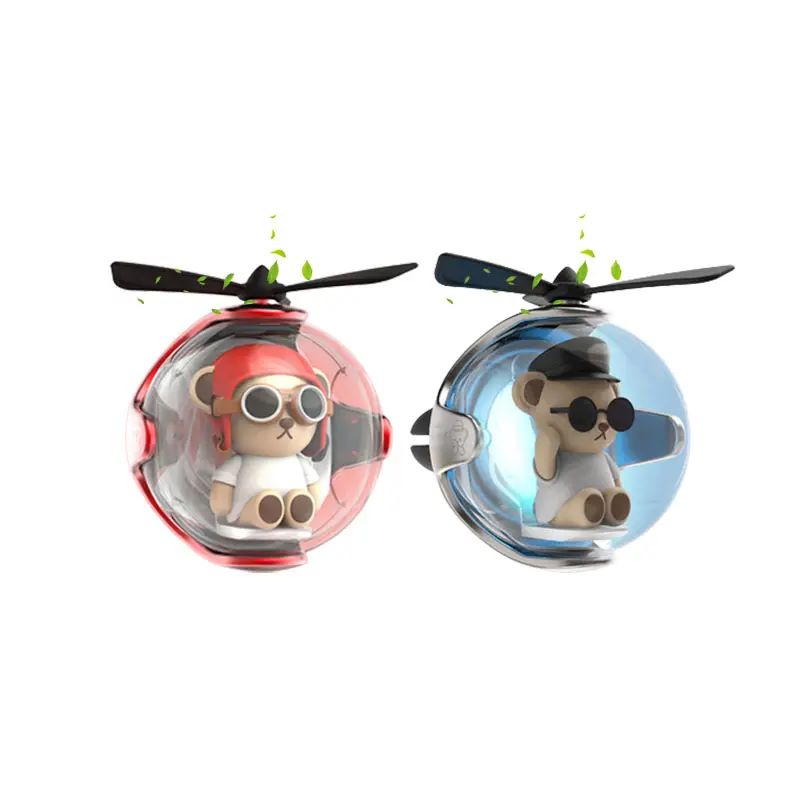 Teddy Bear Flight Ball Light Air Freshener AC Vent Clip