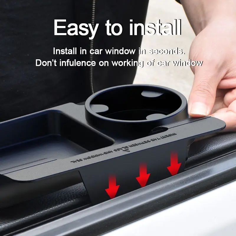 Multipurpose Car Window Tray, Cup Holder & Mobile Holder