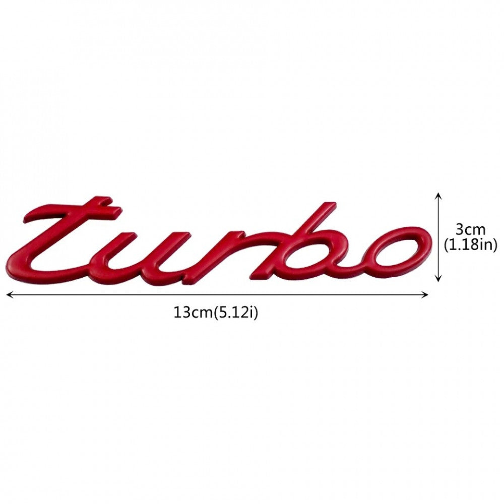 Turbo 3D Badge Sticker