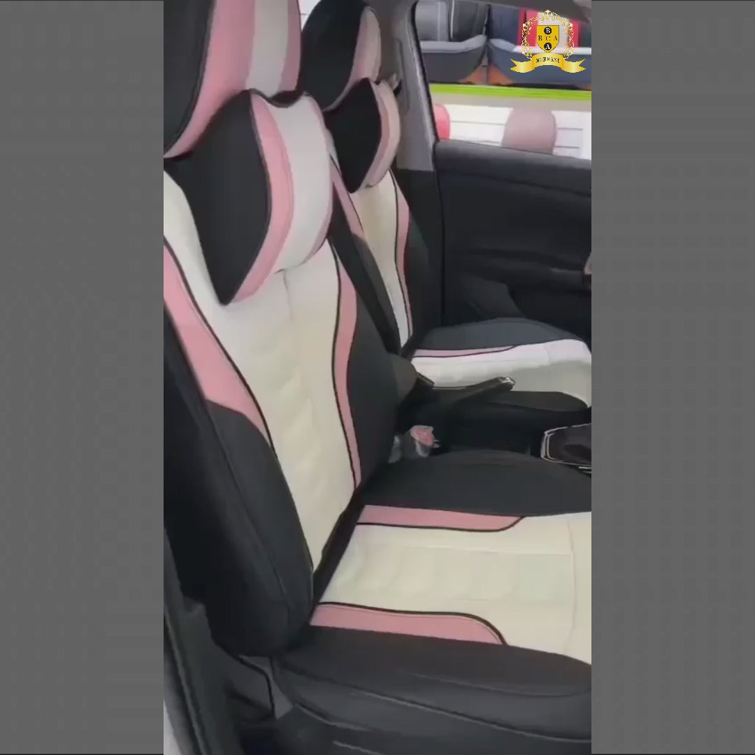 أغطية مقاعد جلدية فاخرة من نابا (مجموعة من 5 قطع) 3