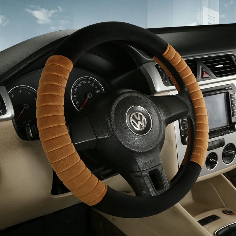 Delux Velvet Steering Wheel Covers M006 (Medium)