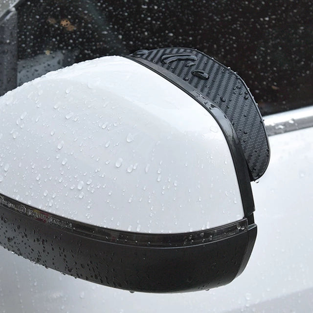 Carbon Fiber Side Mirror Rain Guards (2 pcs)