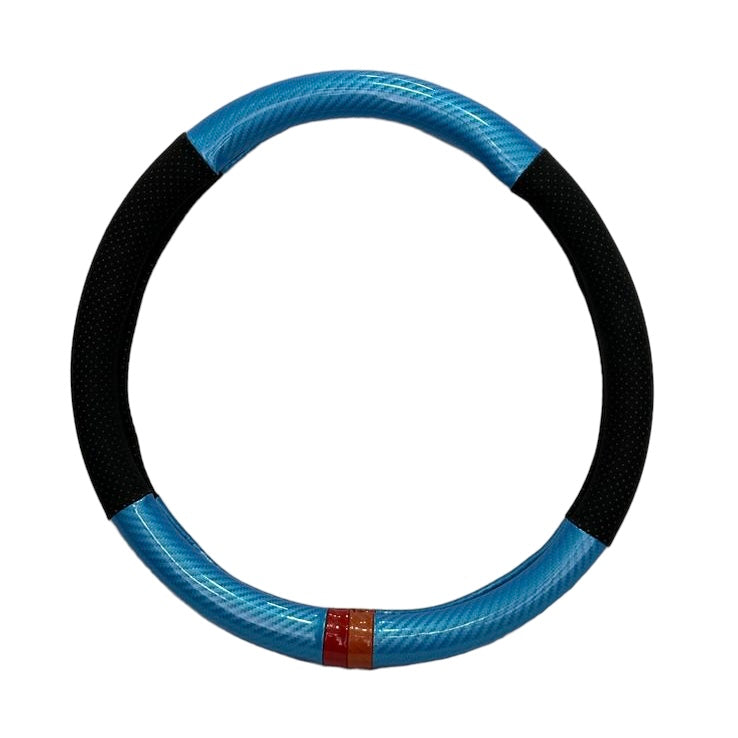Carbon Fiber and Leather Steering Wheel Cover